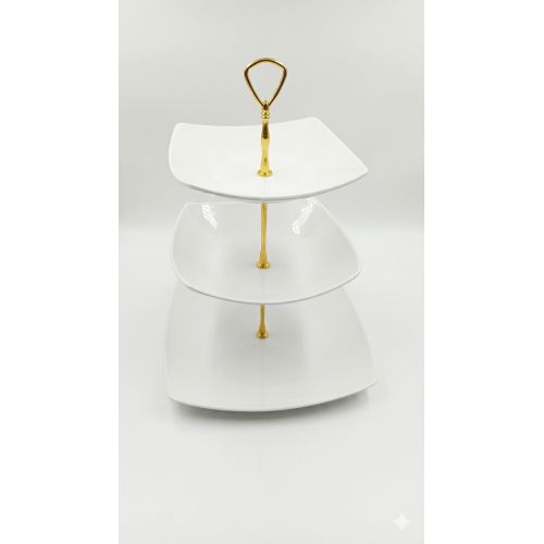 Three Tier Serving Platter in Melamine  - 3 Tier Melamine Cupcake Stand - Crockery - Best Price in Pakistan - HitShop.pk